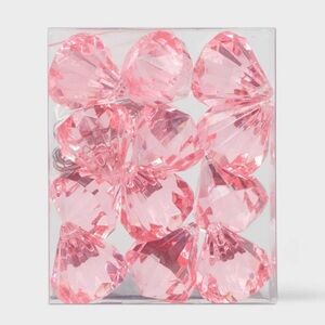 Target Pink Diamond acrylic Ornaments 12 piece NWT